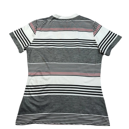 Unbranded Gray Striped T Shirt-L