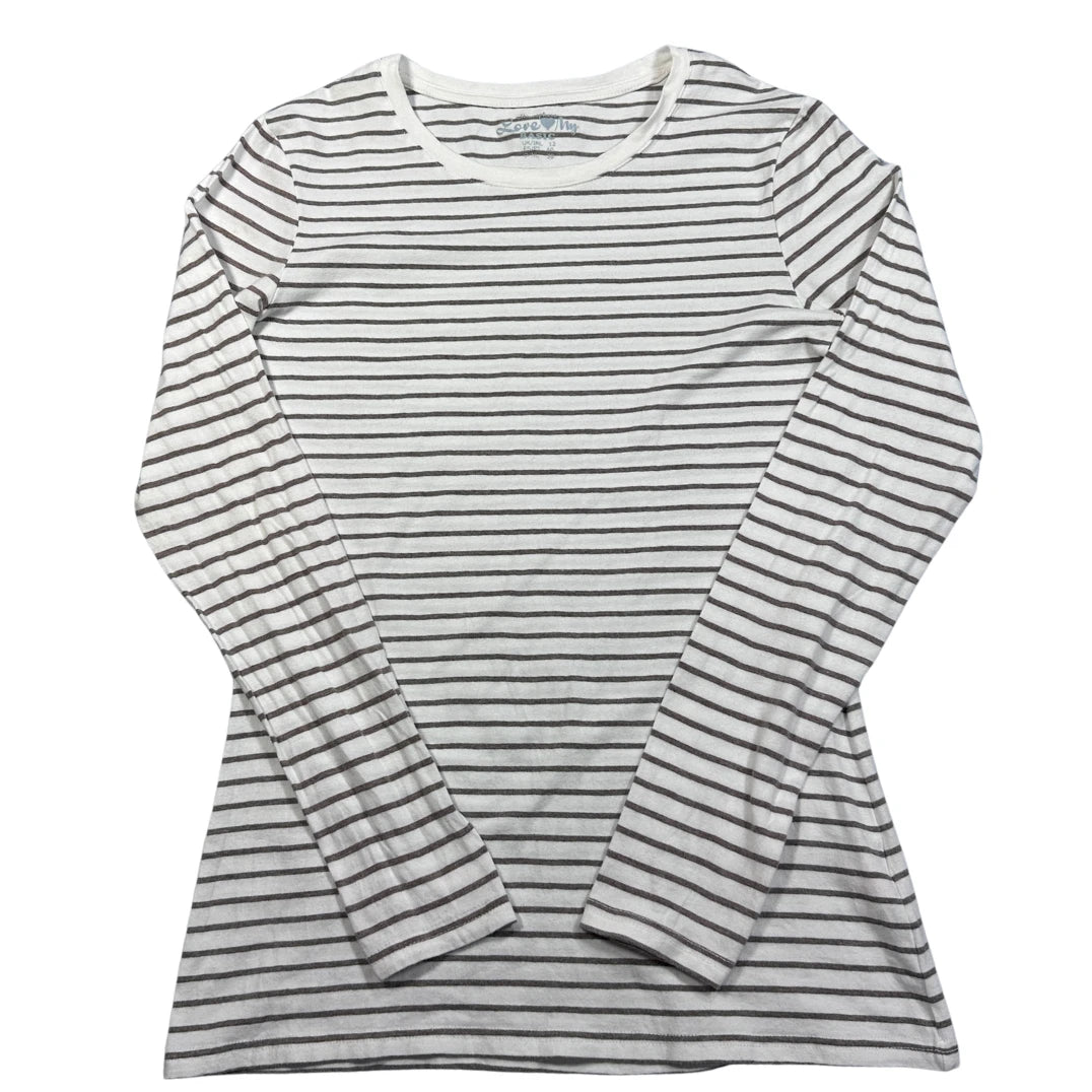 Atmosphere® White Striped Long Sleeve Top-S