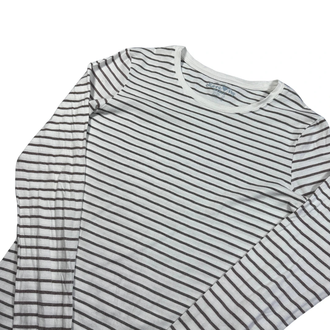 Atmosphere® White Striped Long Sleeve Top-S