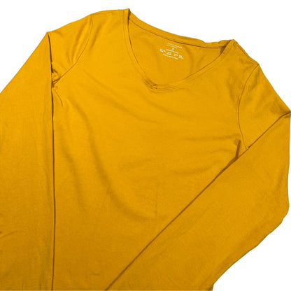 Primark® Mustard Long Sleeve Stretch Top-S