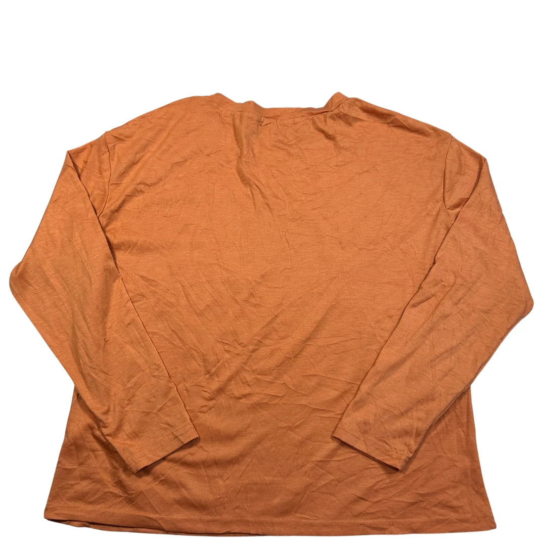 SHEIN® Brown Long Sleeve Graphic Top-M