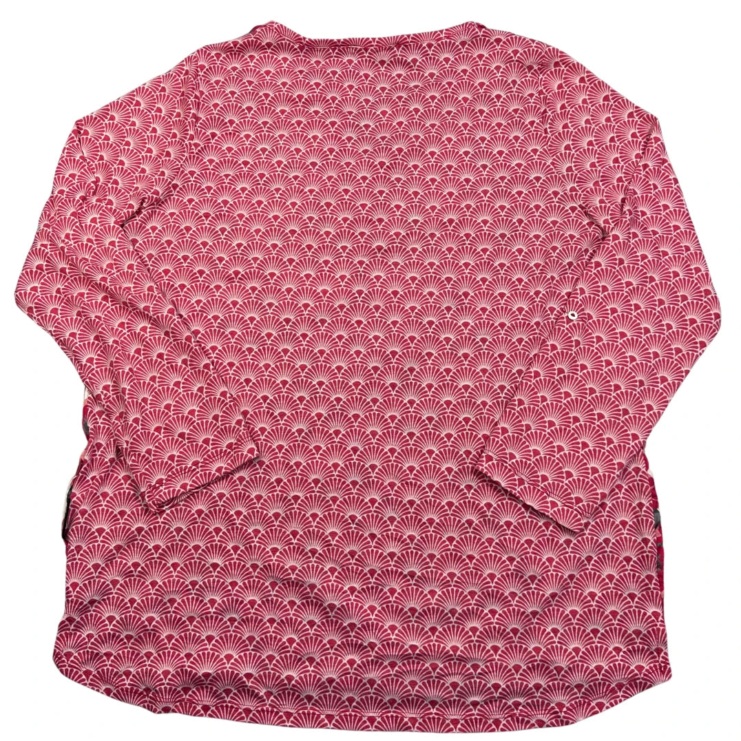 Capuccino® Red Floral Long Sleeve Top-M