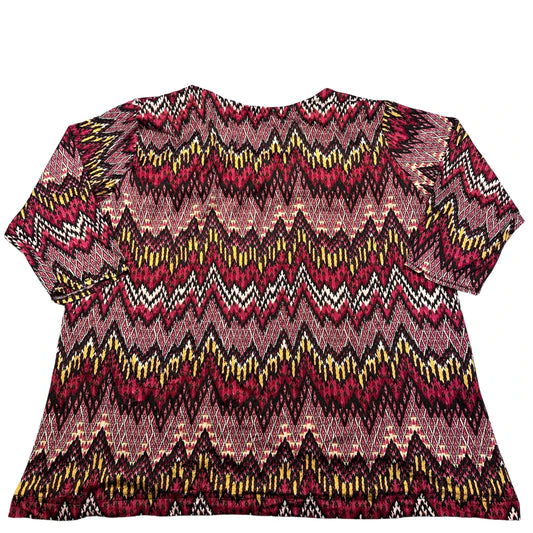 Unbranded Maroon Zigzag Print Top-L