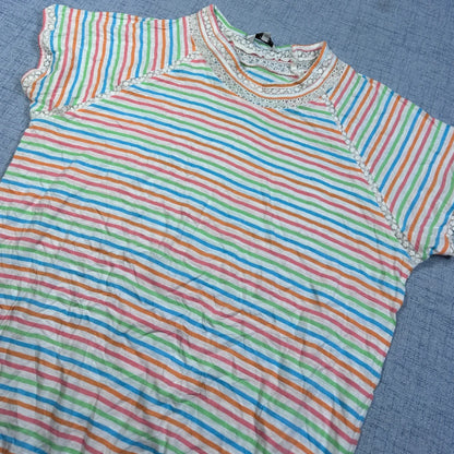 Next® Multicolor Rainbow Striped Top-L