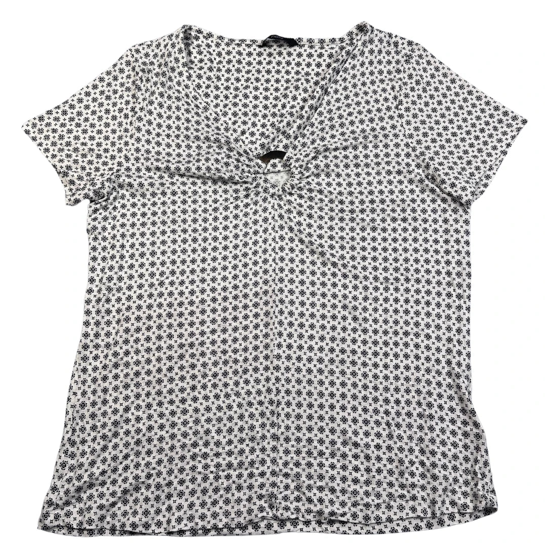 Next® White Floral Twist-Front Top-XL