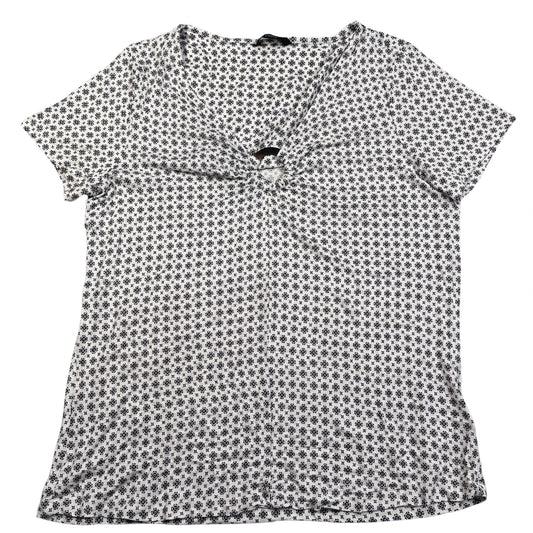 Next® White Floral Twist-Front Top-XL