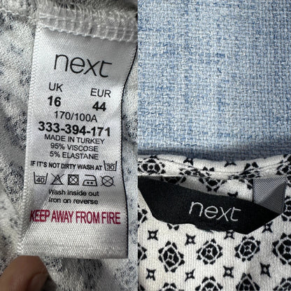 Next® White Floral Twist-Front Top-XL
