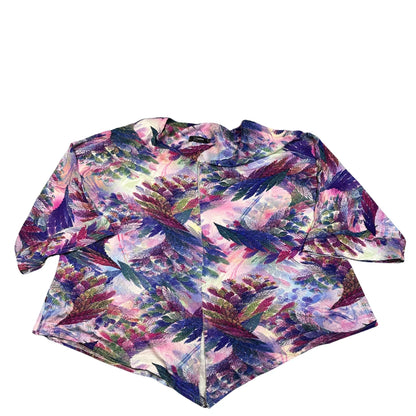 Naveed® Purple Watercolor Floral Top-M