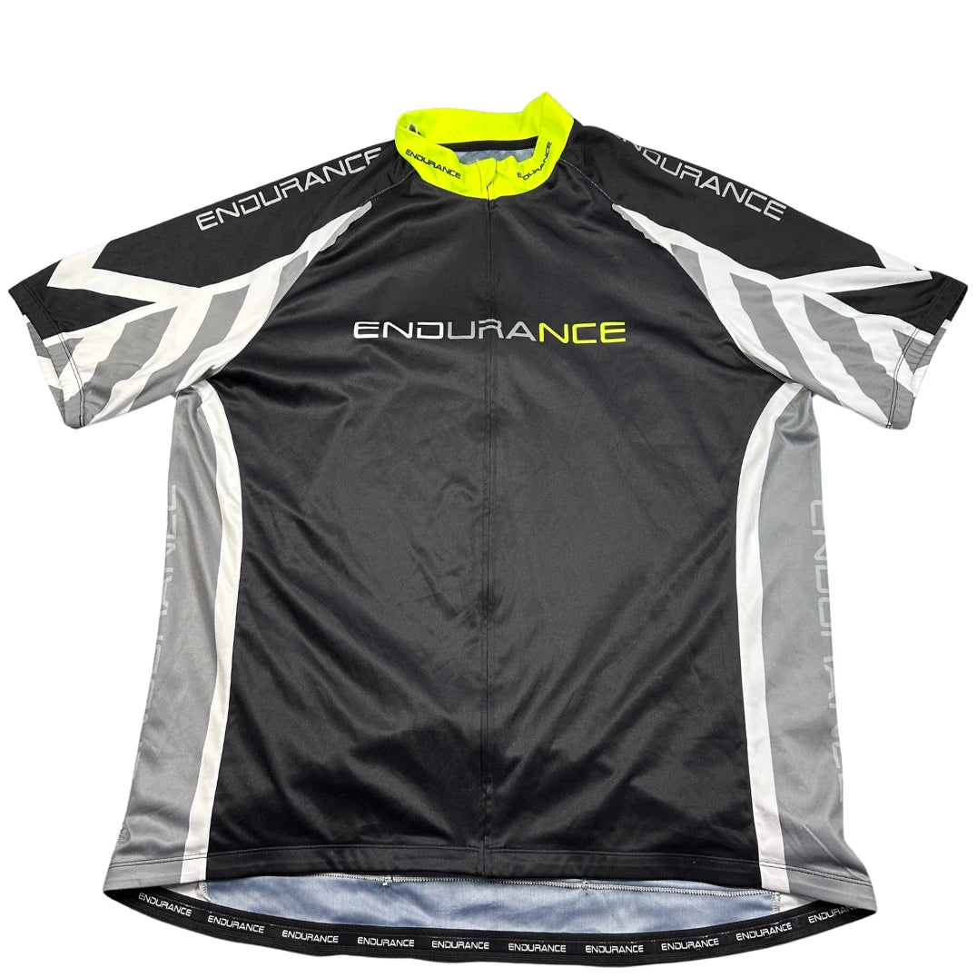 Endurance® Black Cycling Jersey Reflective-4XL