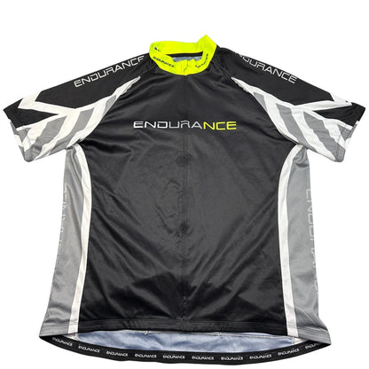 Endurance® Black Cycling Jersey Reflective-4XL