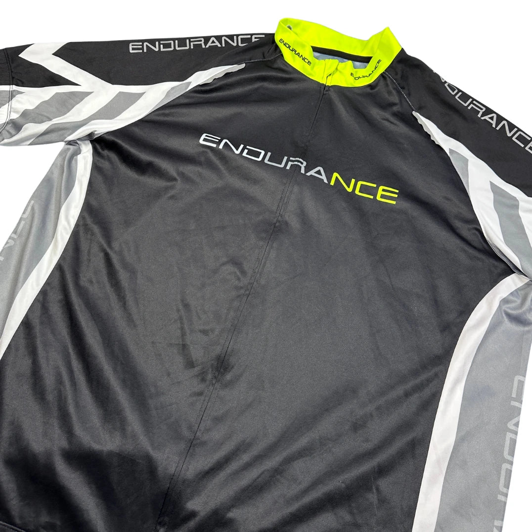 Endurance® Black Cycling Jersey Reflective-4XL