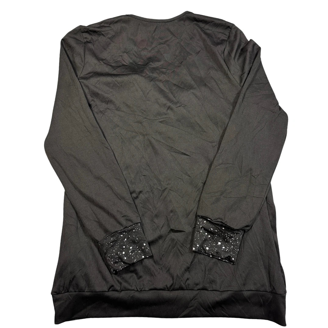 SHEIN® Black Deep Neck Top-L