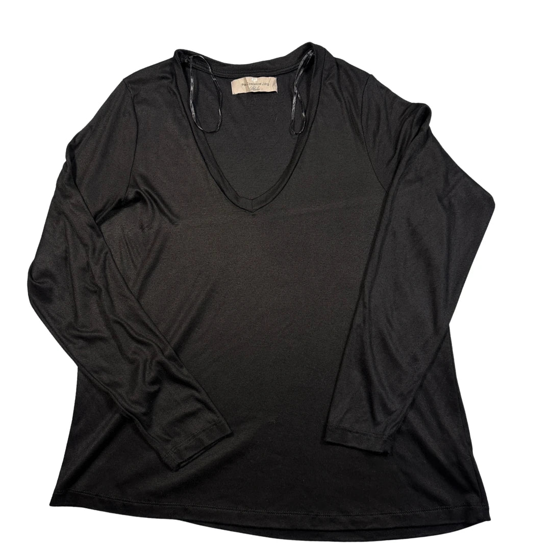 Paul Costelloe Living® Black V Neck Top-L