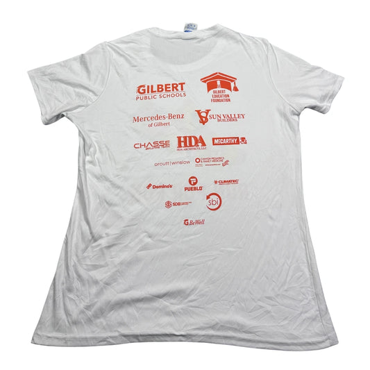 Port & Company® White Run For Fun Graphic T Shirt-M