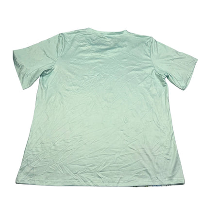 Unbranded Mint Green Floral Graphic V Neck T Shirt-XL