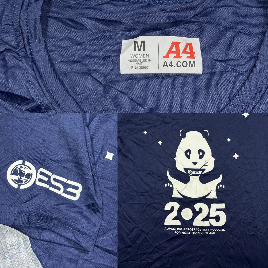 A4® Navy Panda Graphic Performance T Shirt-M