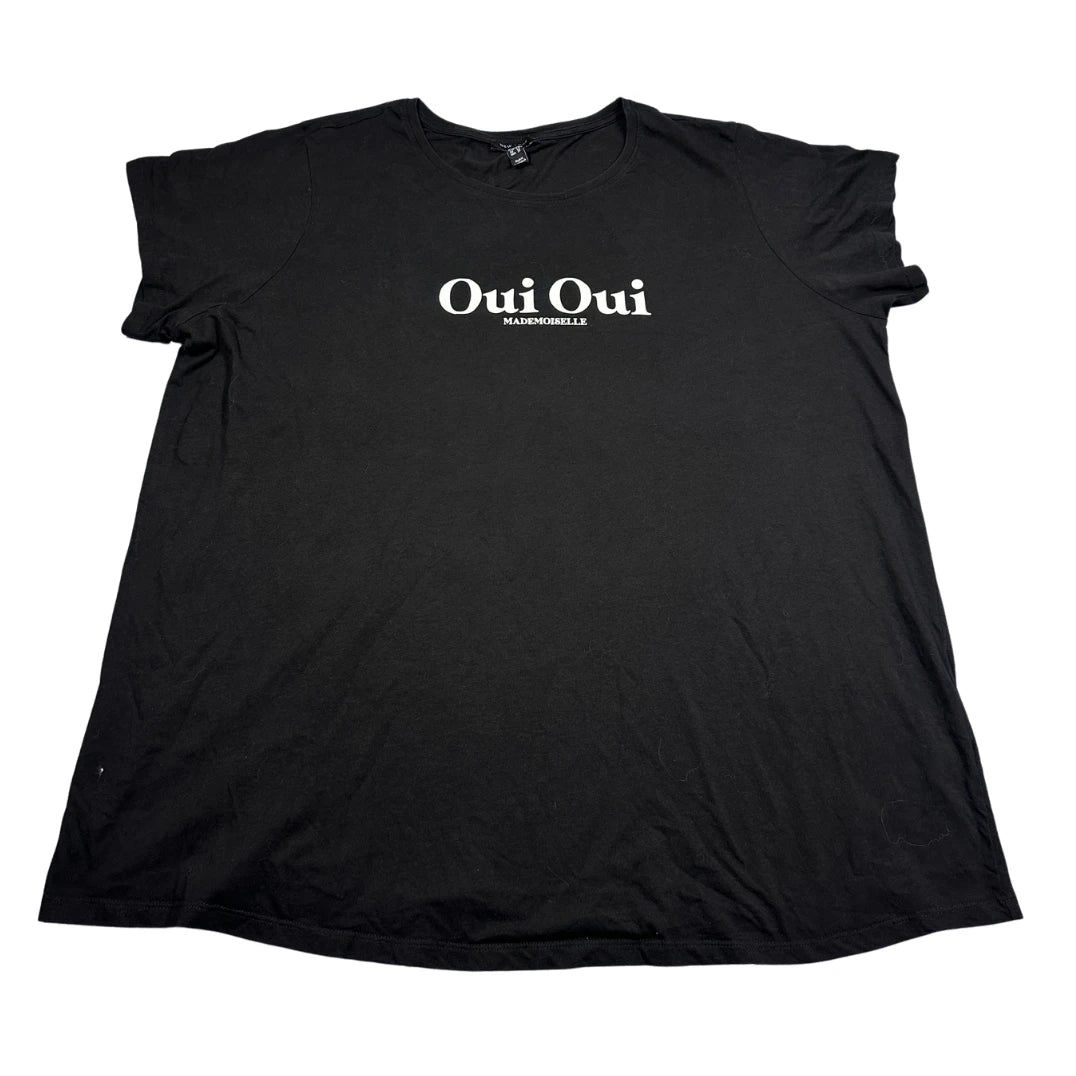 New Look® Black Oui Oui Slogan T Shirt-EU 54-2xl