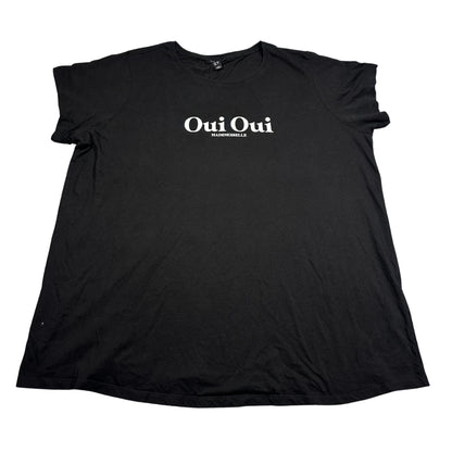 New Look® Black Oui Oui Slogan T Shirt-EU 54-2xl