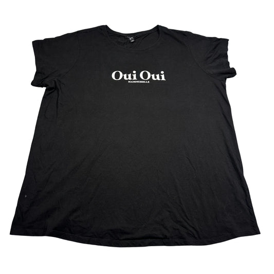 New Look® Black Oui Oui Slogan T Shirt-EU 54-2xl