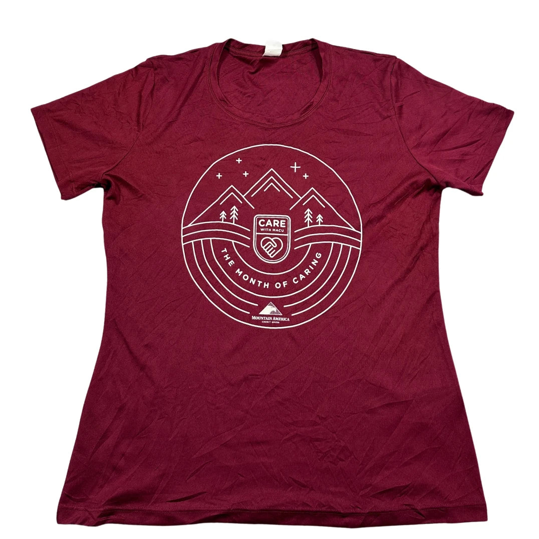 Sport Tek® Maroon Graphic T Shirt-M