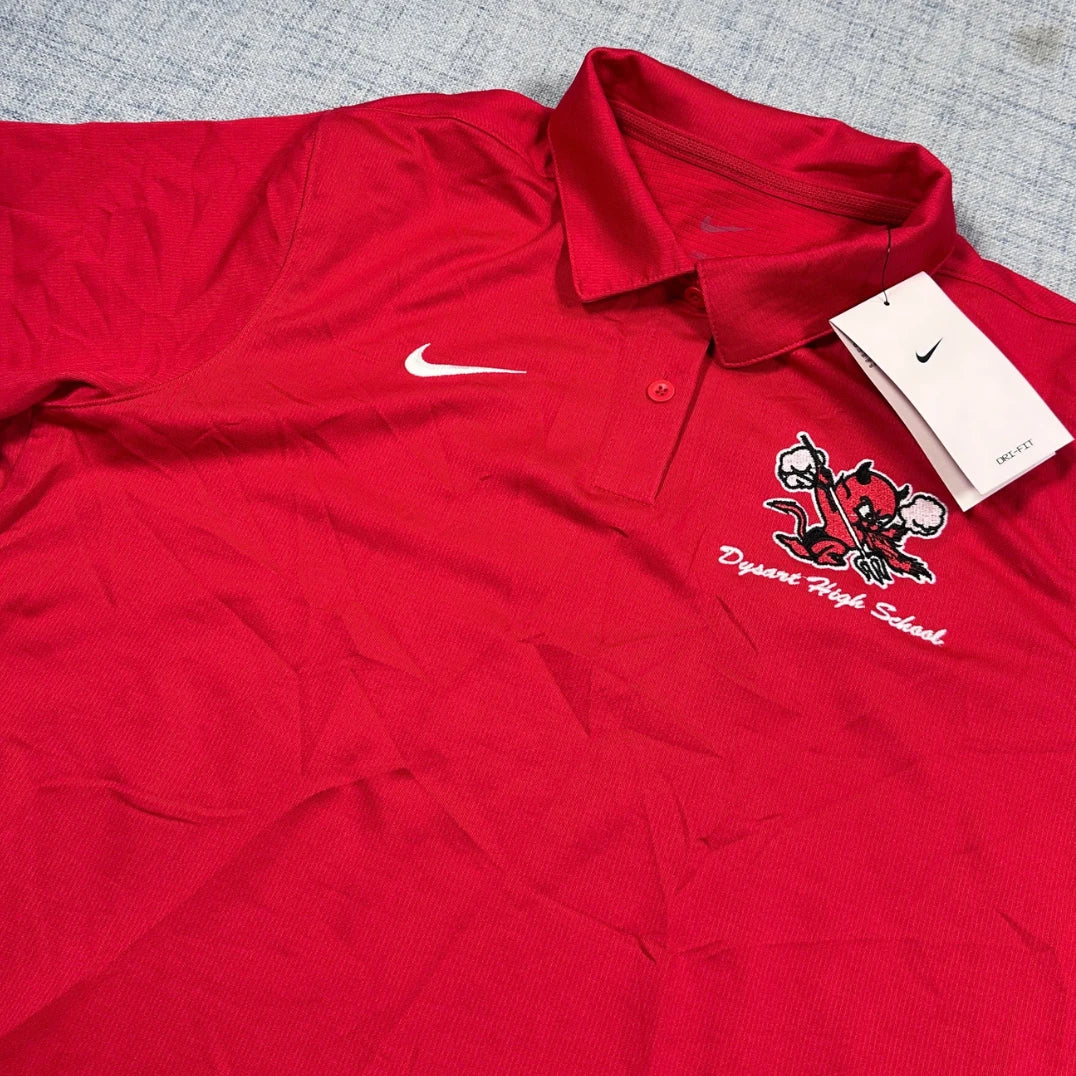 Nike® Red Dri Fit Polo-L