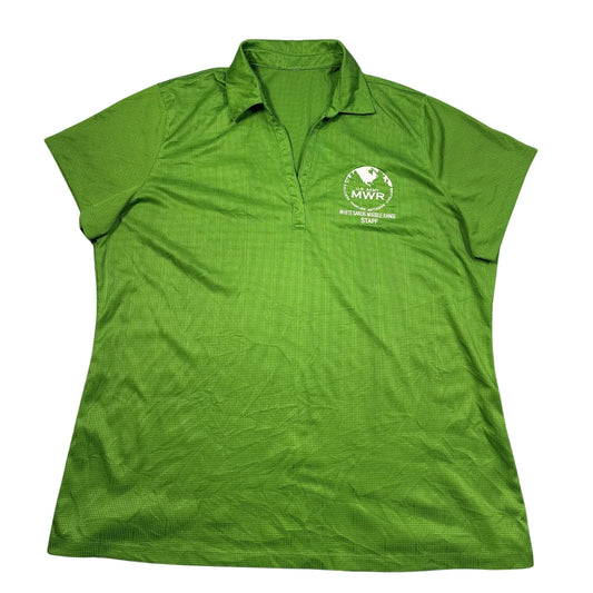 Unbranded Green Polo Shirt Textured-L