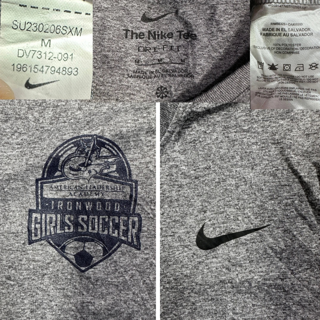 Thrift-and-treasures Grey Women's Training Tee-M NIKE