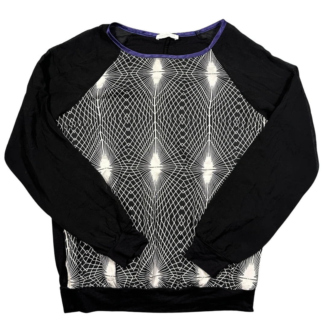 Thrift-and-treasures Black Women's Sweatshirt Geometric-M Promod