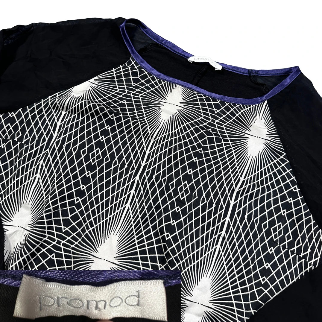 Thrift-and-treasures Black Women's Sweatshirt Geometric-M Promod