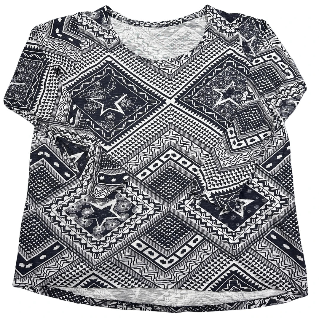 Thrift-and-treasures Black Women's Top Geometric-L Gina Benotti