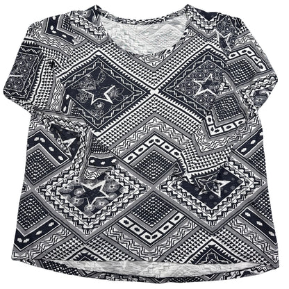 Thrift-and-treasures Black Women's Top Geometric-L Gina Benotti