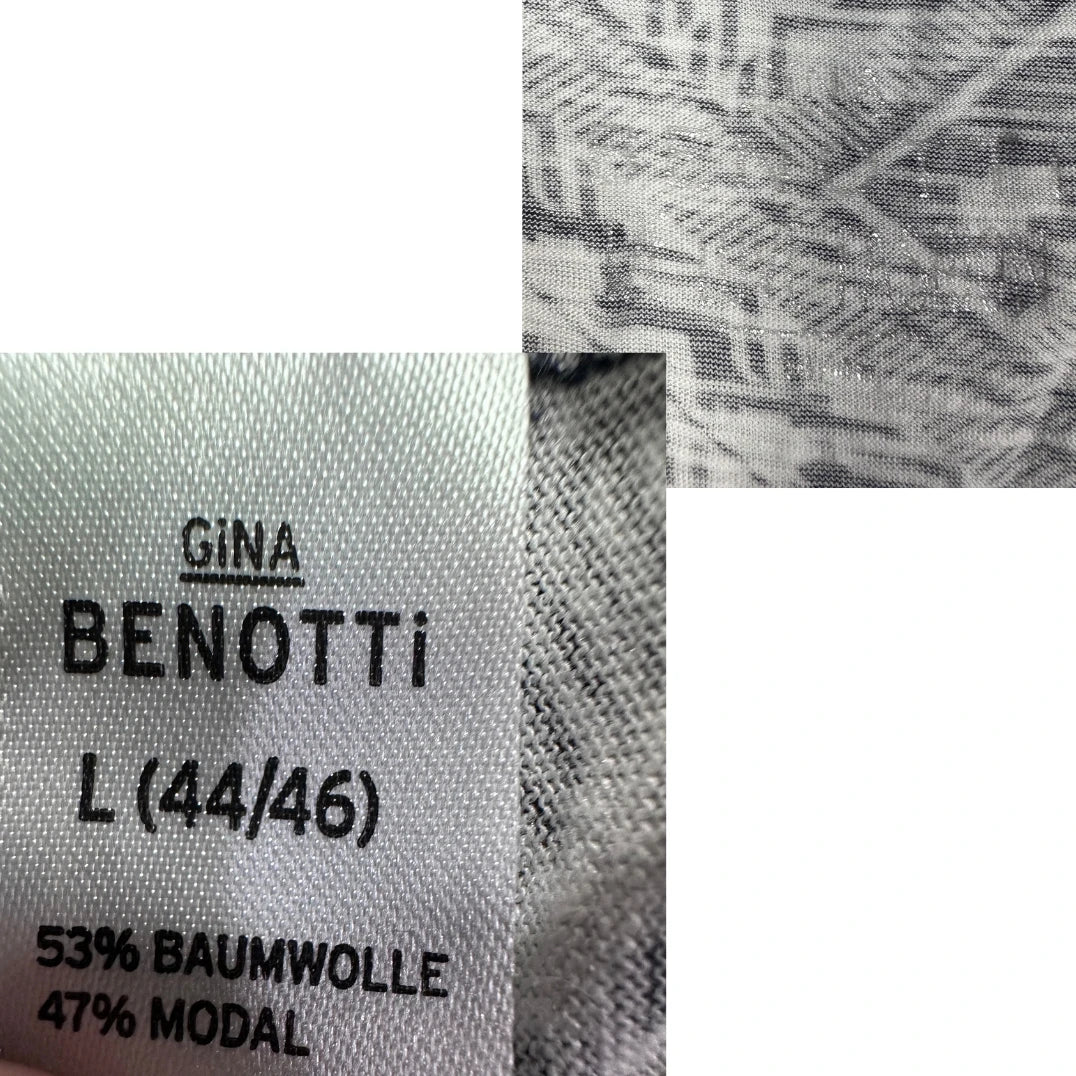 Thrift-and-treasures Black Women's Top Geometric-L Gina Benotti