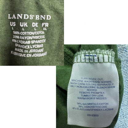 Thrift-and-treasures Green Women's Sleeve Top-L Lands' End