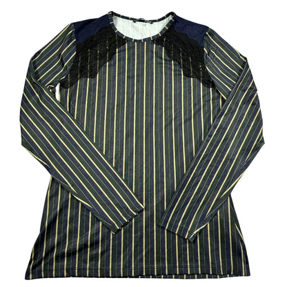 Zara® Navy Striped Top Lace-S