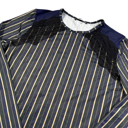 Zara® Navy Striped Top Lace-S