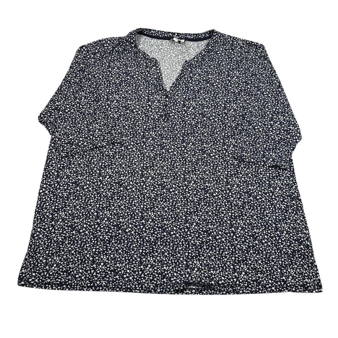 Thrift-and-treasures Navy Women's Henley Top-2XL C&A