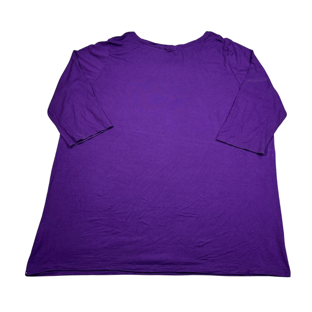 Unbranded Purple Beaded Neckline Top-XL