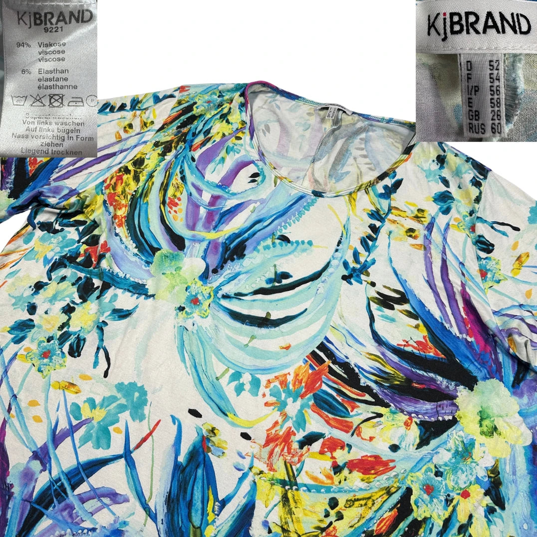 Thrift-and-treasures Women's Floral Print-2XL KJ Brand