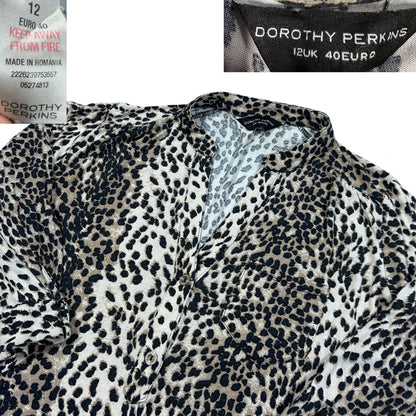 Thrift-and-treasures Women's Print Blouse-M Dorothy Perkins