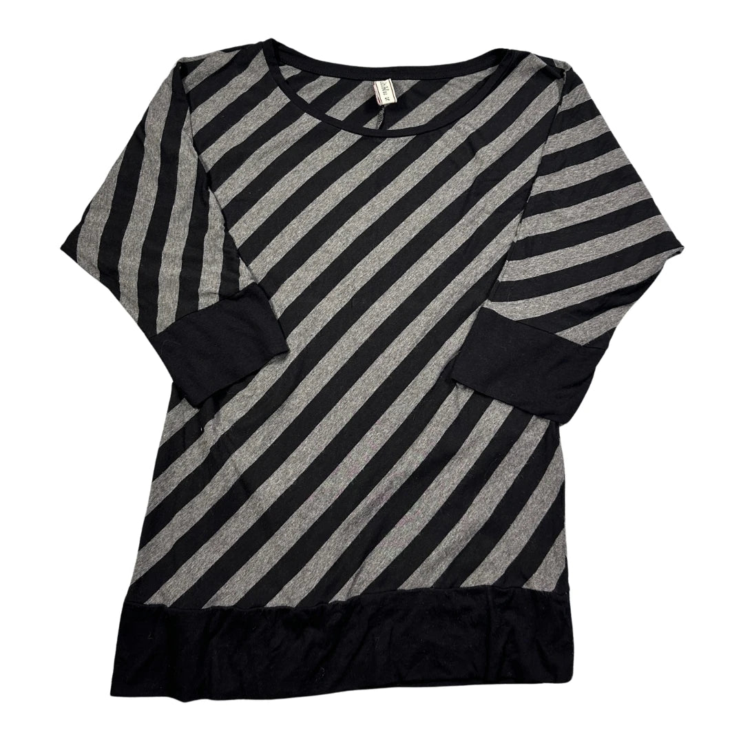 Thrift-and-treasures Black Women's Striped Top-S Multiblu