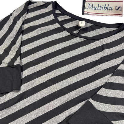Thrift-and-treasures Black Women's Striped Top-S Multiblu