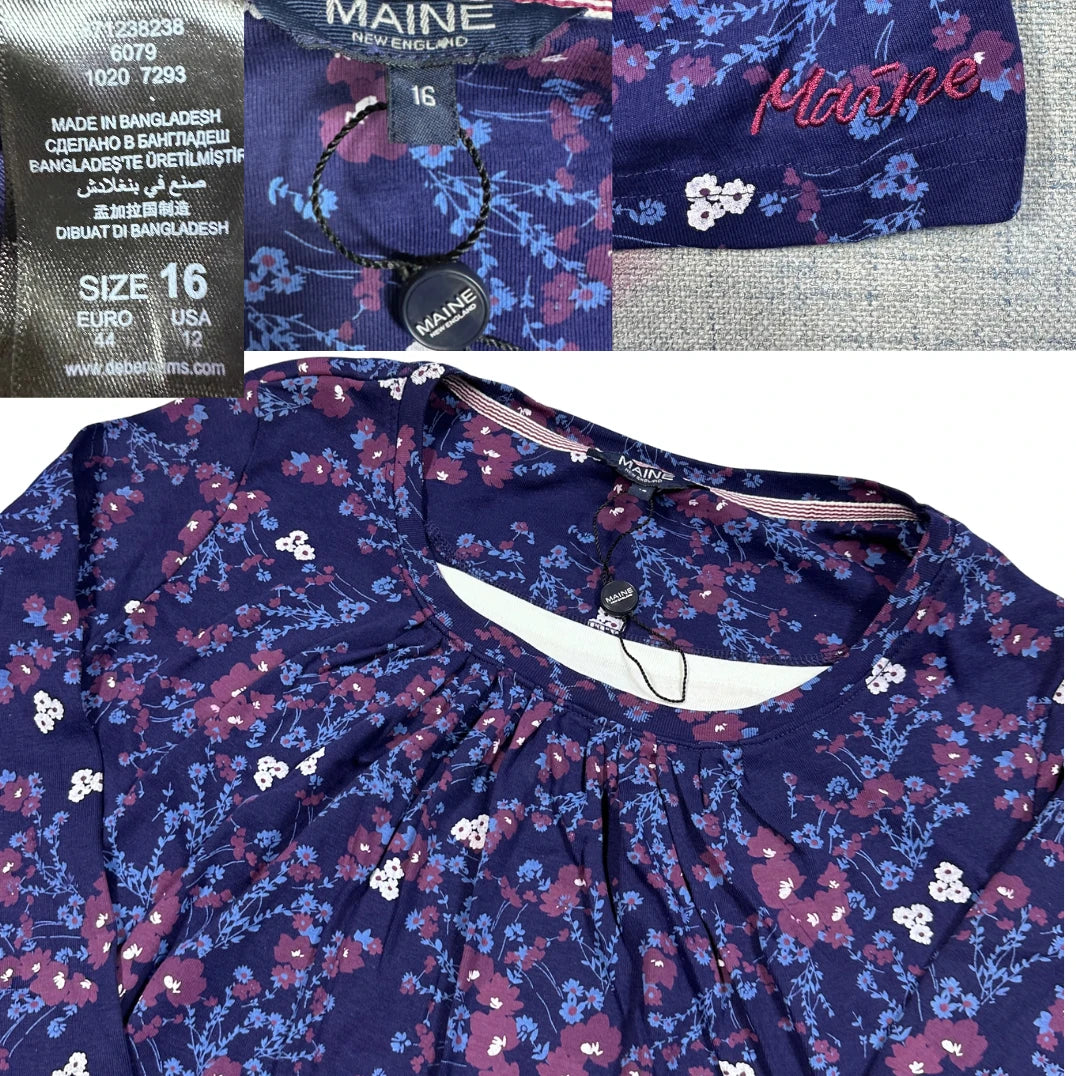 Thrift-and-treasures Navy Women's Sleeve Top-M Maine