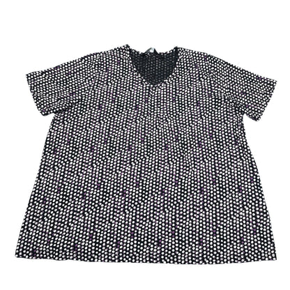 Ulla Popken® Black Polka Dot Top-XL
