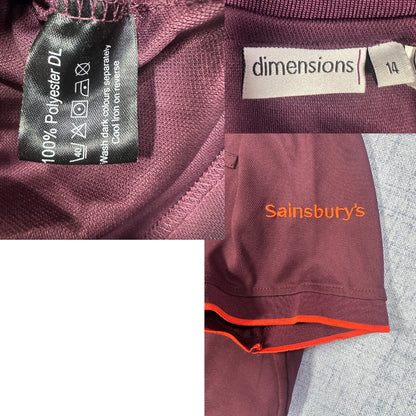 Dimensions Women's Polo Top-UK14 T Shirts