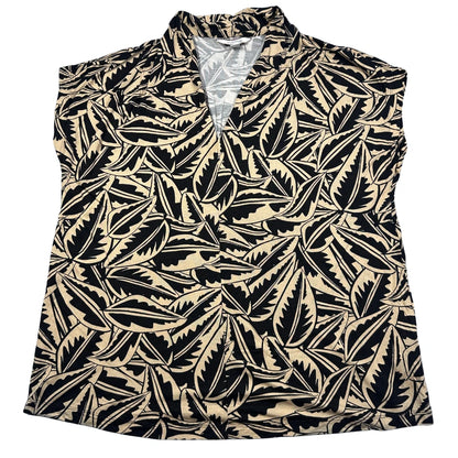 Tchibo® Beige Leaf Print Top-EU40/42-M