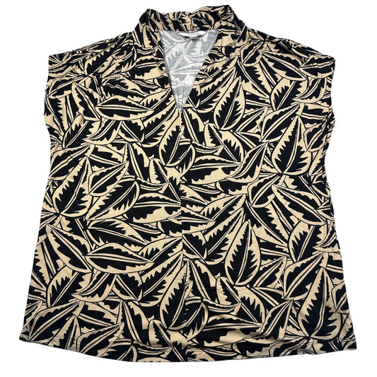 Tchibo® Beige Leaf Print Top-EU40/42-M