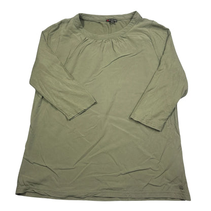 Street One® Sage Green Gathered Neck Top-EU42