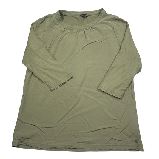 Street One® Sage Green Gathered Neck Top-EU42