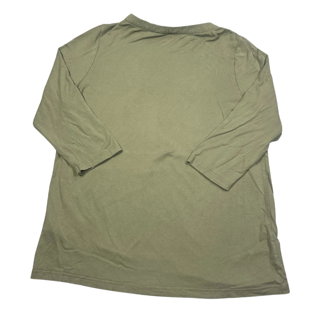 Street One® Sage Green Gathered Neck Top-EU42