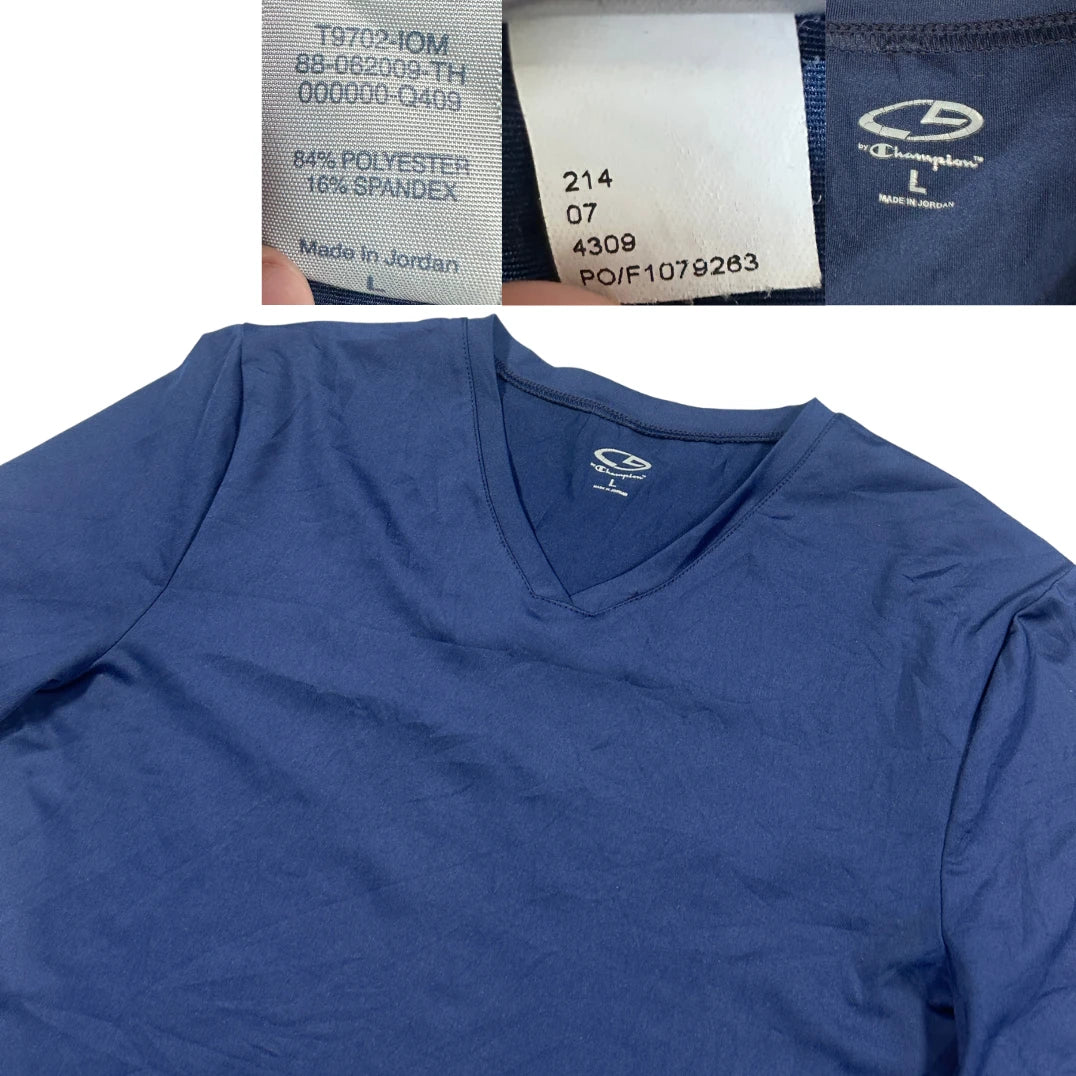 C9 Navy Women's T Shirt-L Activewear Gym Shirts